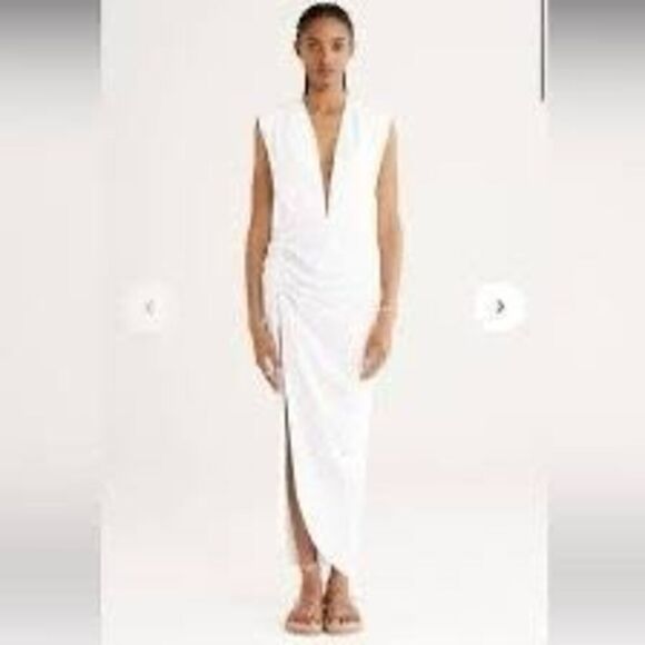Revolve RUMER The Label Tully Maxi Linen Dress in White NWT Sz M - Picture 1 of 15
